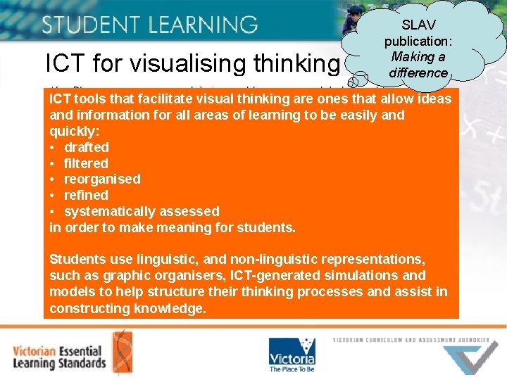 ICT for visualising thinking SLAV publication: Making a difference ICT tools that facilitate visual
