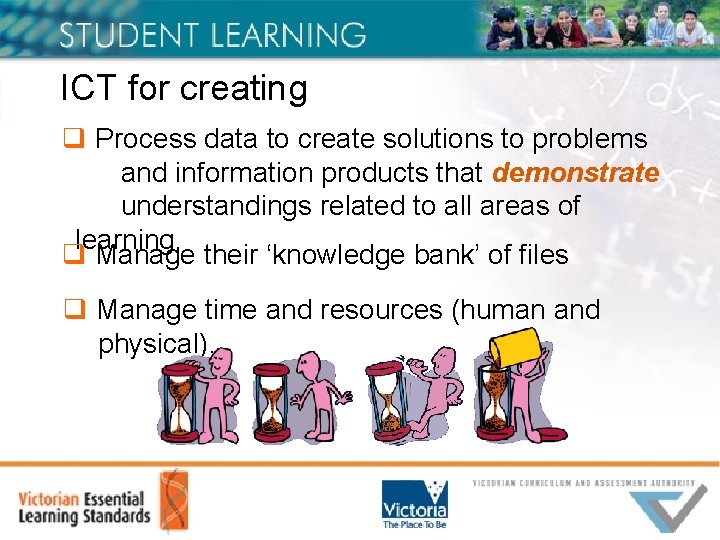 ICT for creating q Process data to create solutions to problems and information products