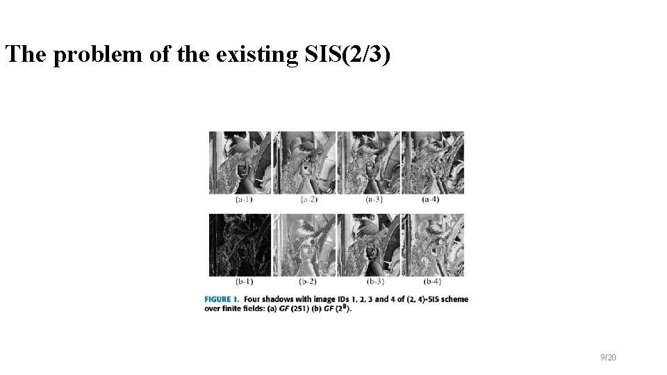 The problem of the existing SIS(2/3) 9/20 