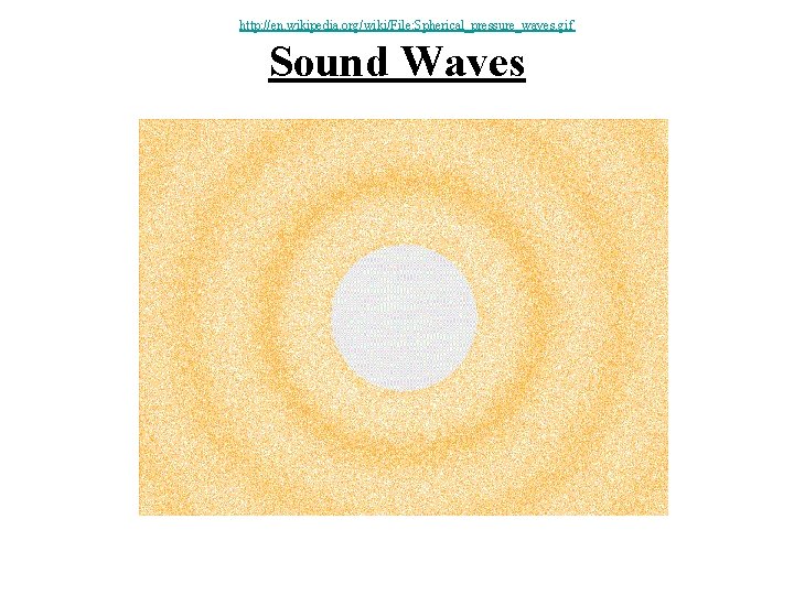 http: //en. wikipedia. org/wiki/File: Spherical_pressure_waves. gif Sound Waves 