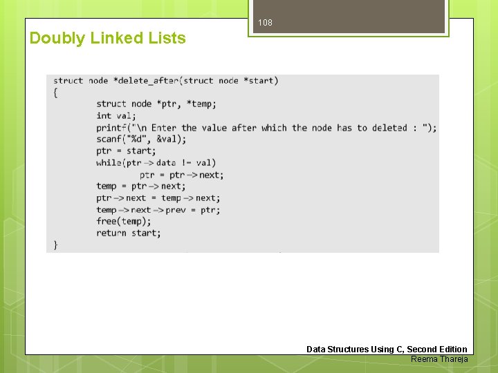 108 Doubly Linked Lists Data Structures Using C, Second Edition Reema Thareja 