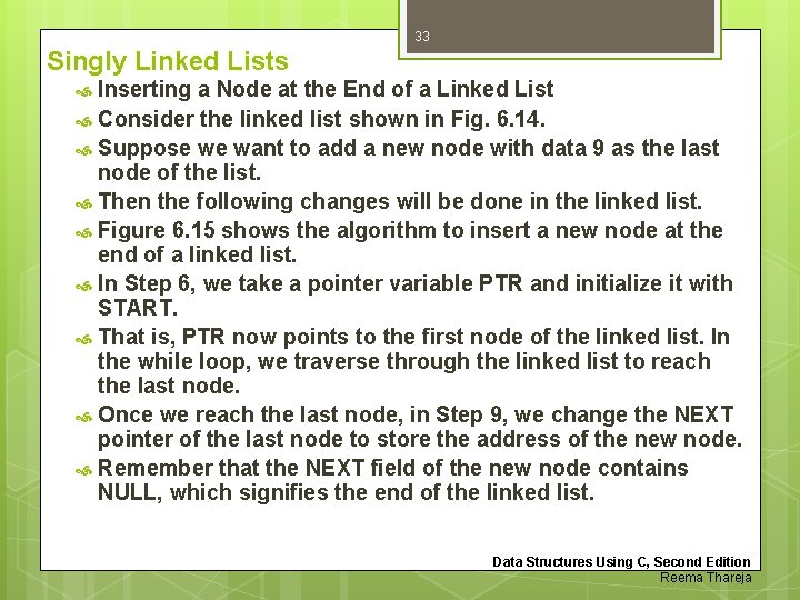 33 Singly Linked Lists Inserting a Node at the End of a Linked List