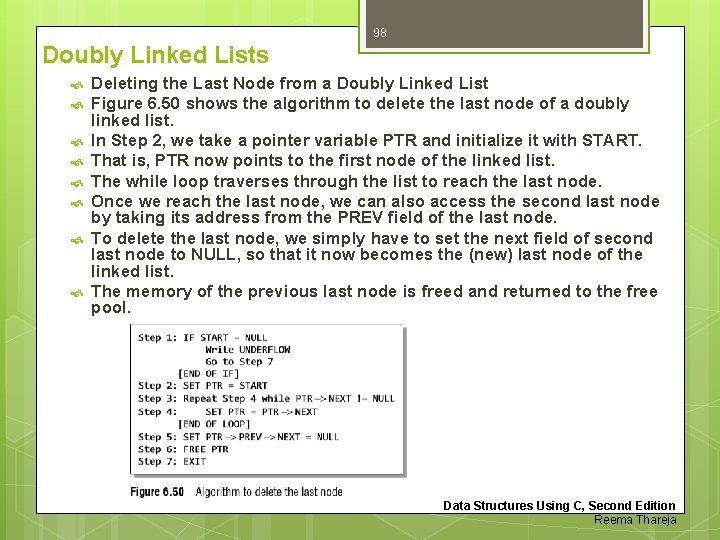 98 Doubly Linked Lists Deleting the Last Node from a Doubly Linked List Figure