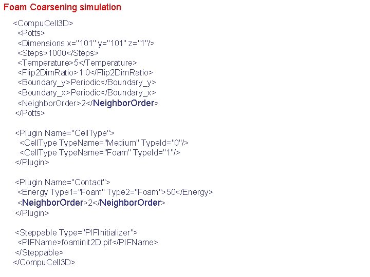 Foam Coarsening simulation <Compu. Cell 3 D> <Potts> <Dimensions x="101" y="101" z="1"/> <Steps>1000</Steps> <Temperature>5</Temperature>