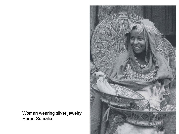 Woman wearing silver jewelry Harar, Somalia 