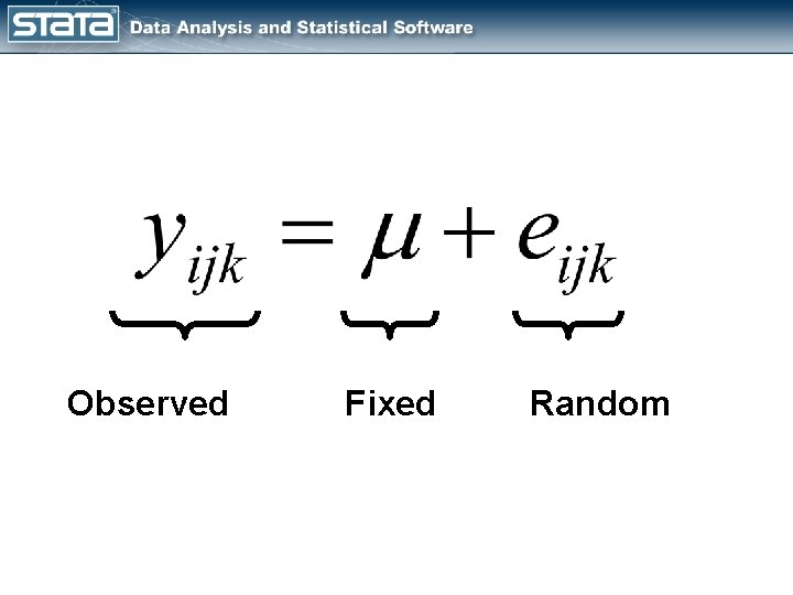 Observed Fixed Random 