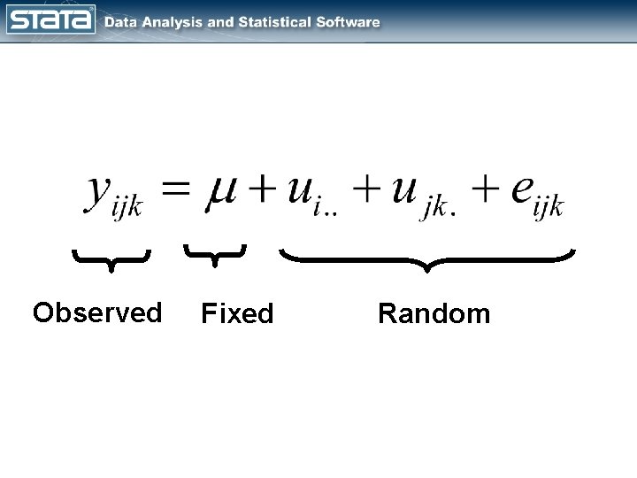 Observed Fixed Random 