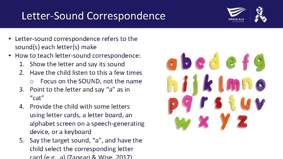 Letter-Sound Correspondence • Letter-sound correspondence refers to the sound(s) each letter(s) make • How