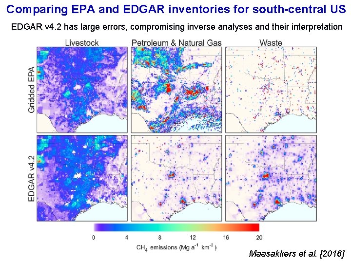 Comparing EPA and EDGAR inventories for south-central US EDGAR v 4. 2 has large Comparing EPA and EDGAR inventories for south-central US EDGAR v 4. 2 has large