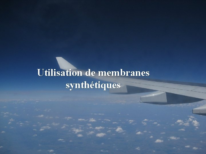 Utilisation de membranes synthétiques 