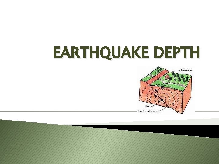 EARTHQUAKE DEPTH 