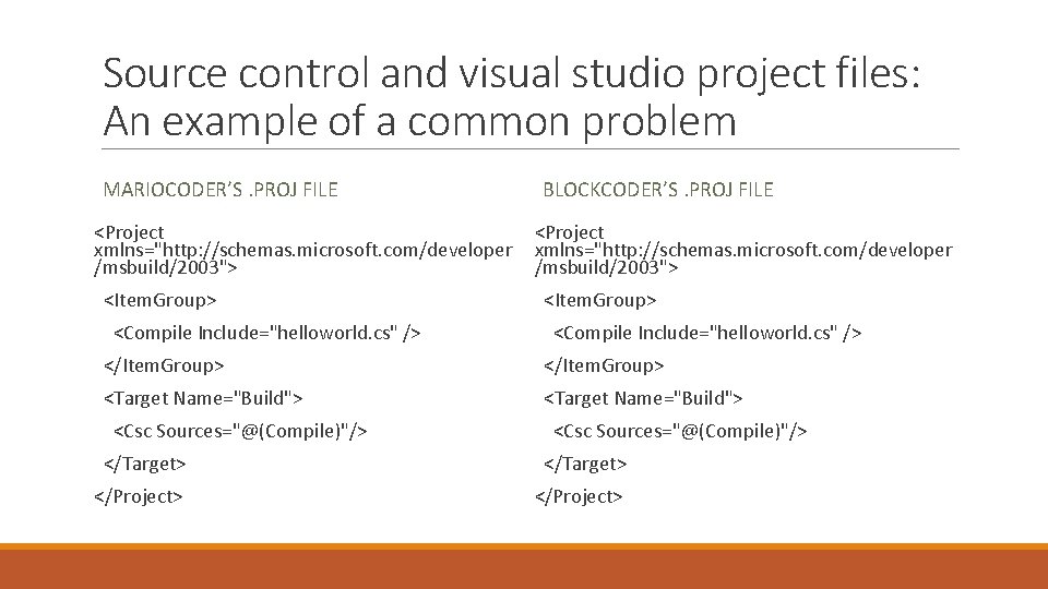 Source control and visual studio project files: An example of a common problem MARIOCODER’S.