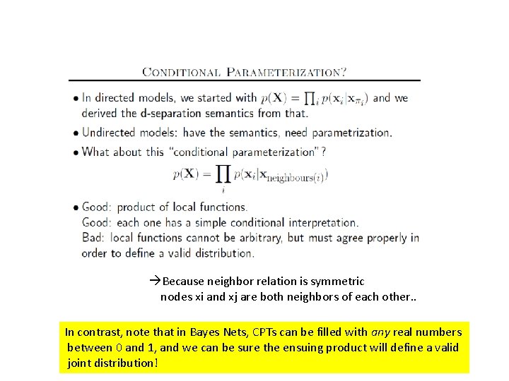  Because neighbor relation is symmetric nodes xi and xj are both neighbors of