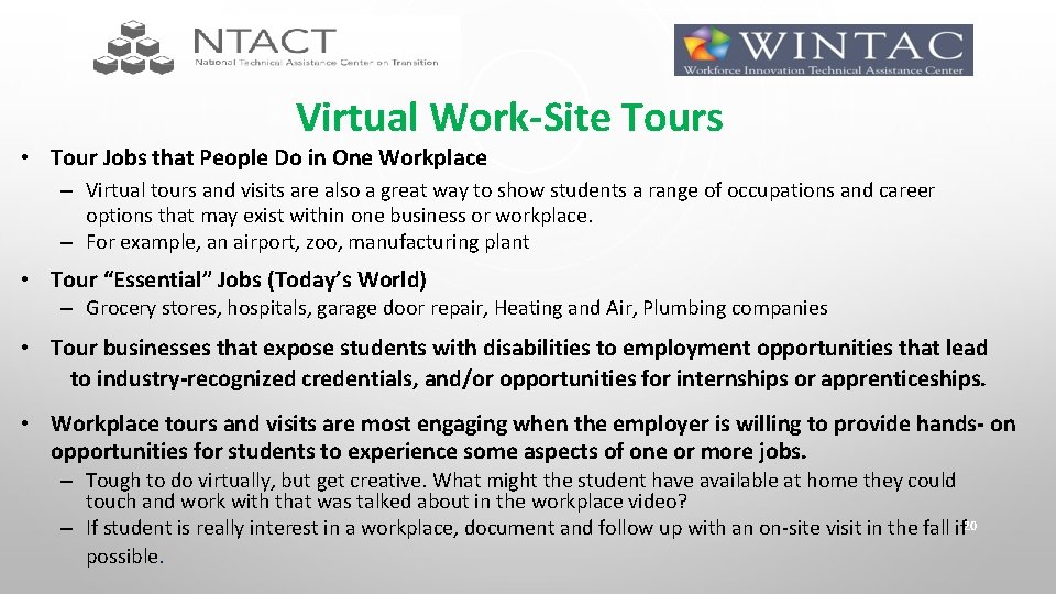 Virtual Work-Site Tours • Tour Jobs that People Do in One Workplace – Virtual
