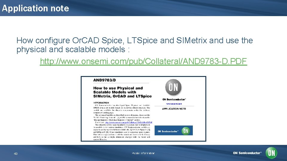 Application note How configure Or. CAD Spice, LTSpice and SIMetrix and use the physical