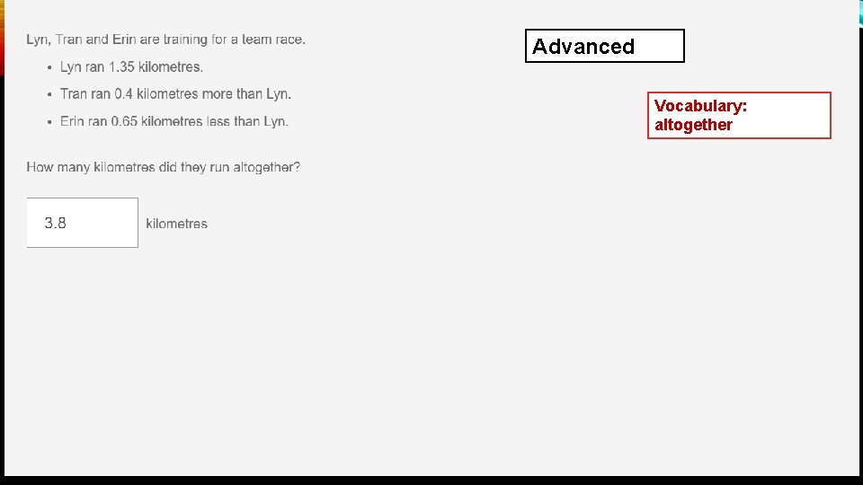 Advanced Vocabulary: altogether 
