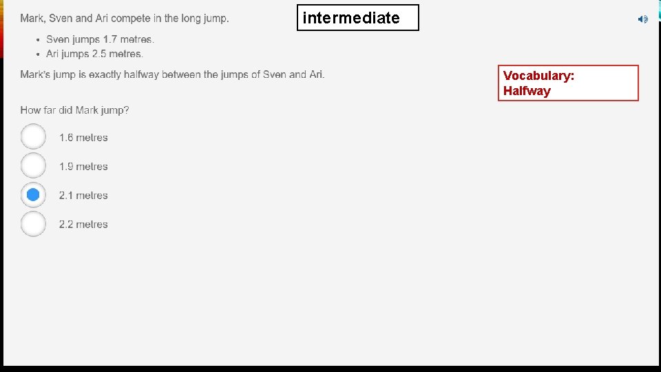 intermediate Vocabulary: Halfway 