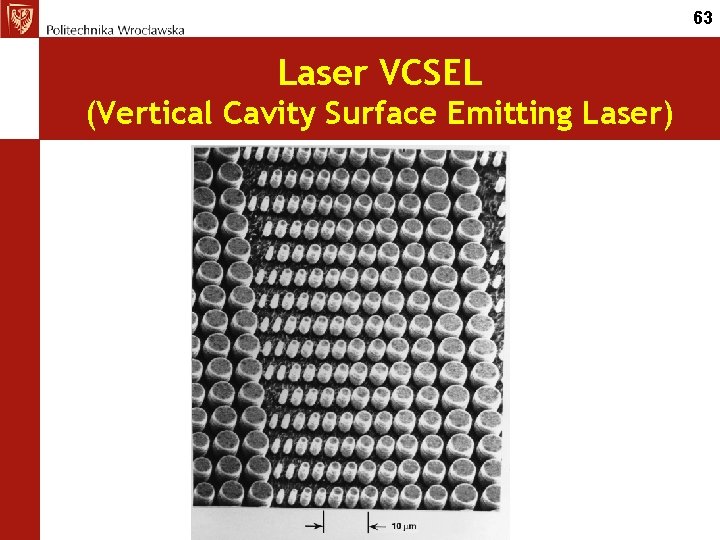 63 Laser VCSEL (Vertical Cavity Surface Emitting Laser) 