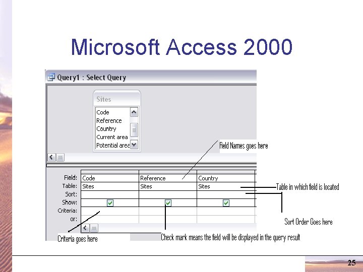 Microsoft Access 2000 25 