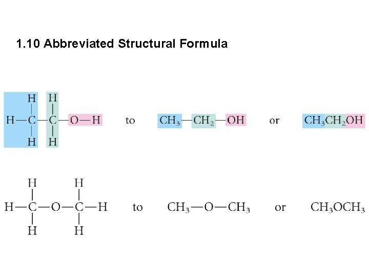 1. 10 Abbreviated Structural Formula 