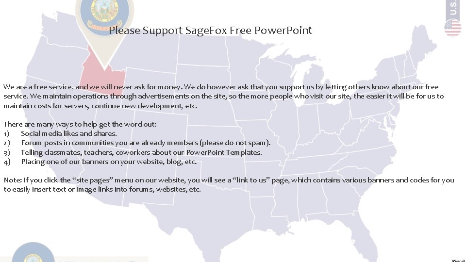 Please Support Sage. Fox Free Power. Point We are a free service, and we