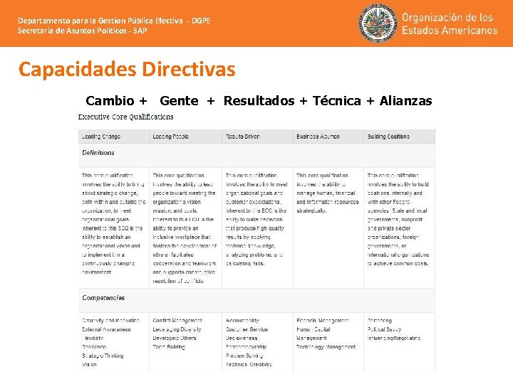 Departamento para la Gestíon Pública Efectiva - DGPE Secretaria de Asuntos Políticos - SAP