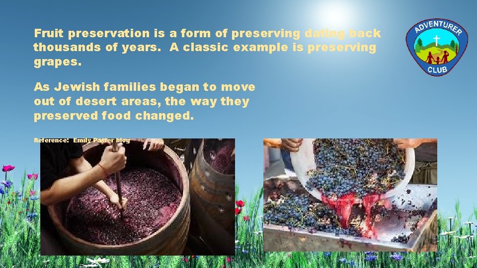 Fruit preservation is a form of preserving dating back thousands of years. A classic