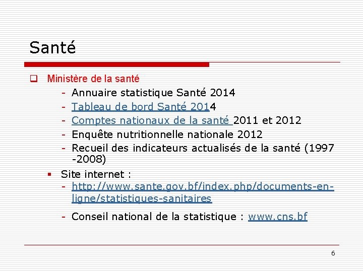 Santé q Ministère de la santé - Annuaire statistique Santé 2014 - Tableau de