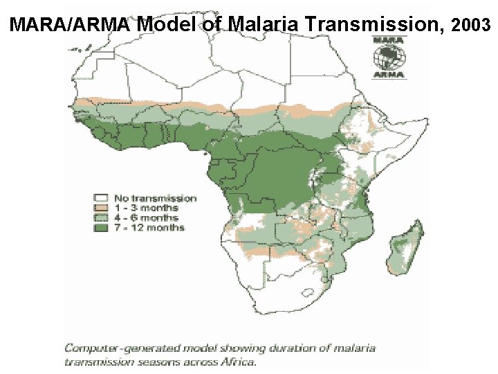 MARA/ARMA Model of Malaria Transmission, 2003 