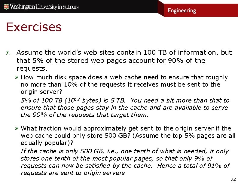 Exercises 7. Assume the world’s web sites contain 100 TB of information, but that Exercises 7. Assume the world’s web sites contain 100 TB of information, but that