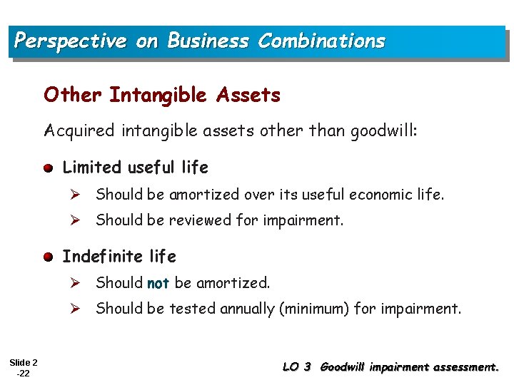 Perspective on Business Combinations Other Intangible Assets Acquired intangible assets other than goodwill: Limited