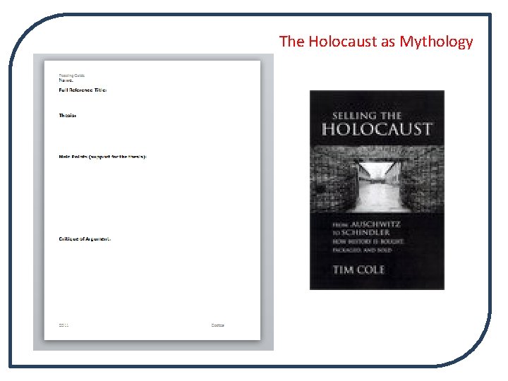 The Holocaust as Mythology 