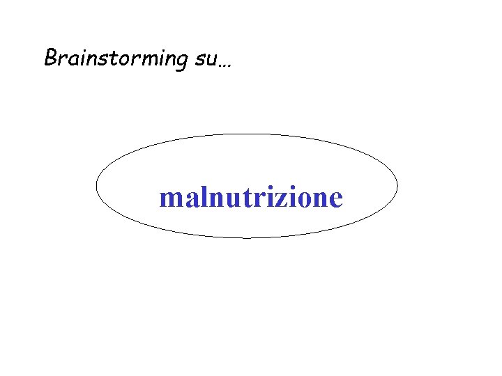 Brainstorming su… malnutrizione 