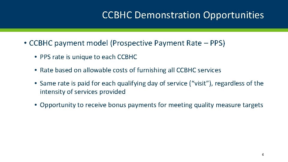 Implementing CCBHC Implementation guidance for Certified Community