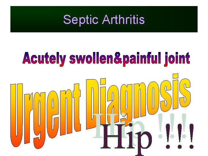 Septic Arthritis 