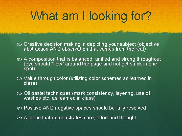 What am I looking for? Creative decision making in depicting your subject (objective abstraction
