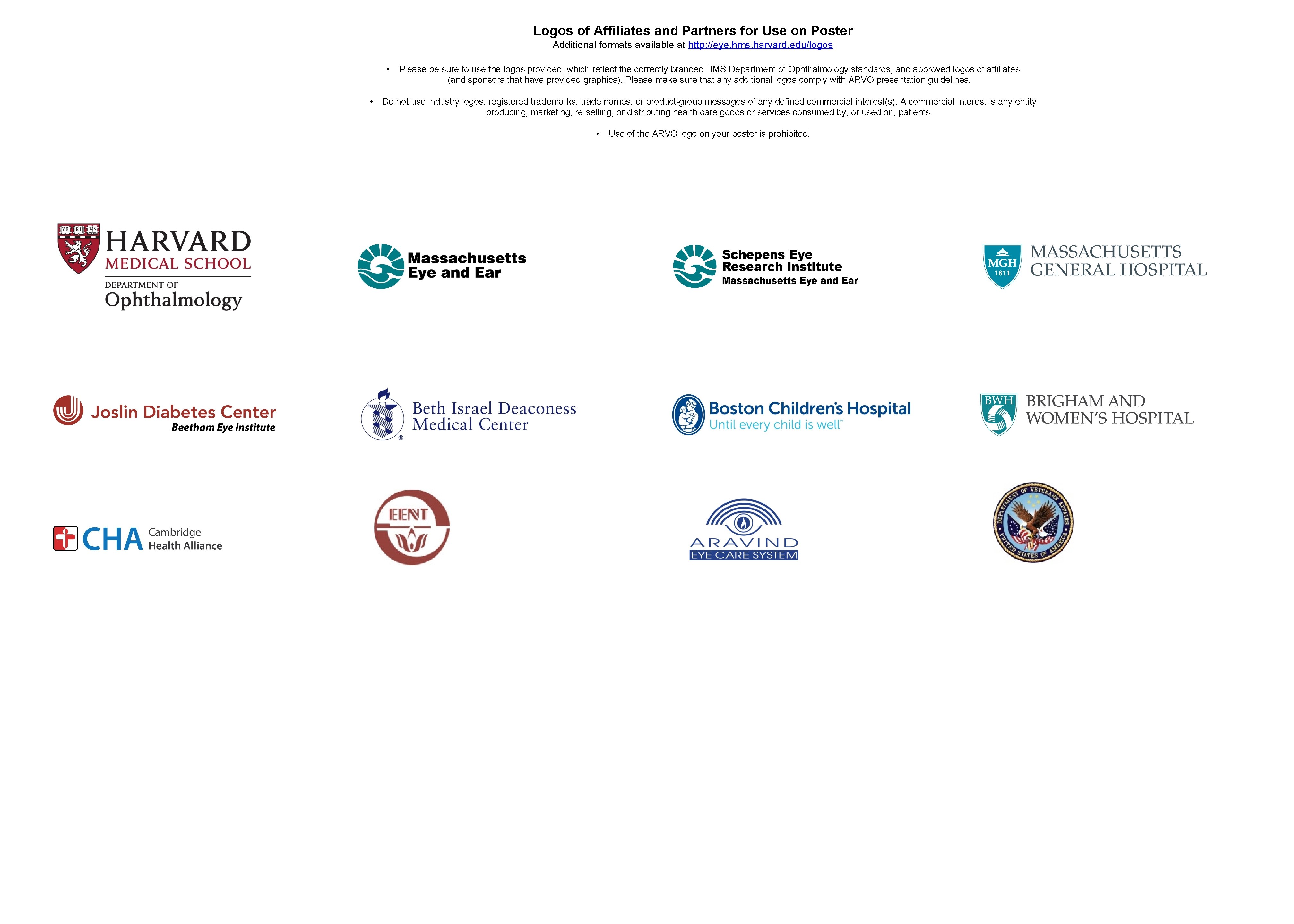 Logos of Affiliates and Partners for Use on Poster Additional formats available at http: