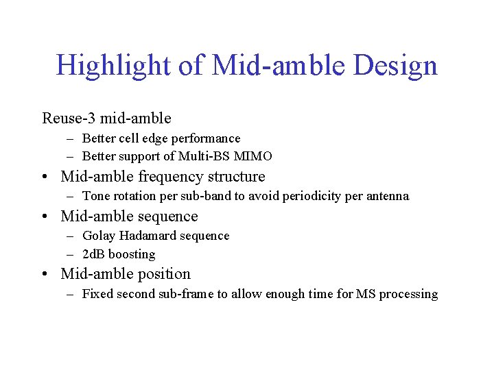 MIMO midamble sequence proposal AWD15 3 5 IEEE