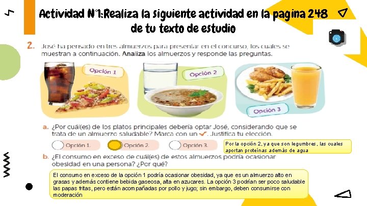 Actividad N° 1: Realiza la siguiente actividad en la pagina 248 de tu texto