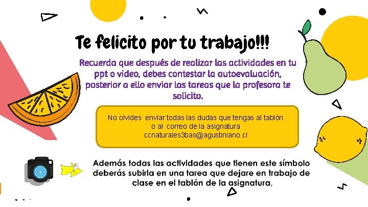 Te felicito por tu trabajo!!! Recuerda que después de realizar las actividades en tu