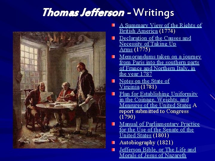 Thomas Jefferson - Writings A Summary View of the Rights of British America (1774)