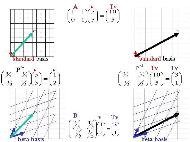 A v Tv standard basis P -1 v standard basis -1 P Tv Tv