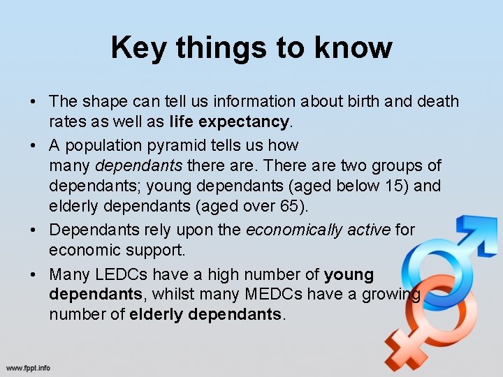 Key things to know • The shape can tell us information about birth and Key things to know • The shape can tell us information about birth and
