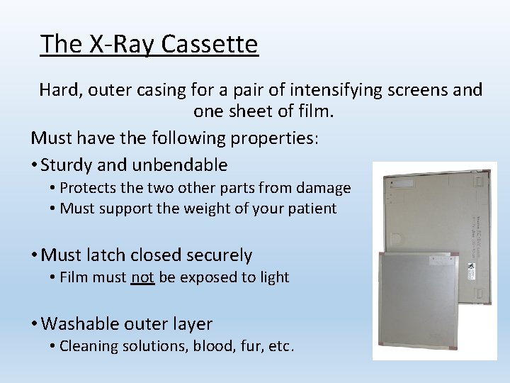 Imaging on Film RVT Chapter 5 Learning Objectives