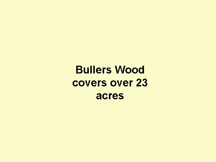 Bullers Wood covers over 23 acres BWS 