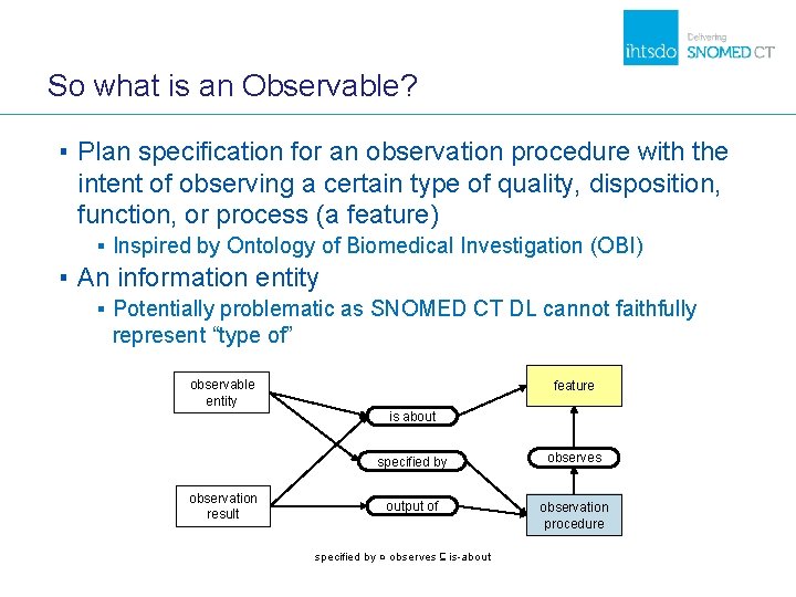 So what is an Observable? ▪ Plan specification for an observation procedure with the So what is an Observable? ▪ Plan specification for an observation procedure with the