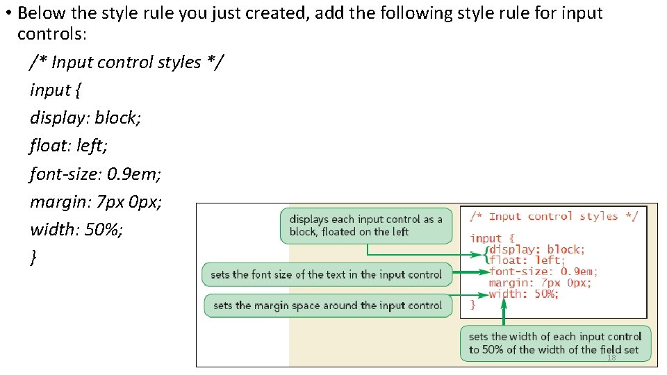  • Below the style rule you just created, add the following style rule