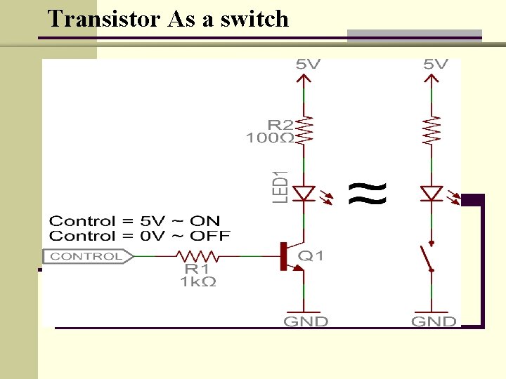 Transistor As a switch 