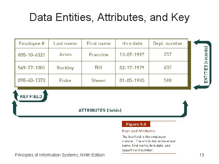 Data Entities, Attributes, and Key Principles of Information Systems, Ninth Edition 13 