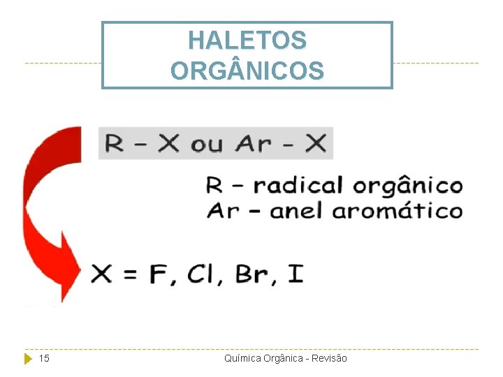 HALETOS ORG NICOS 15 Química Orgânica - Revisão 